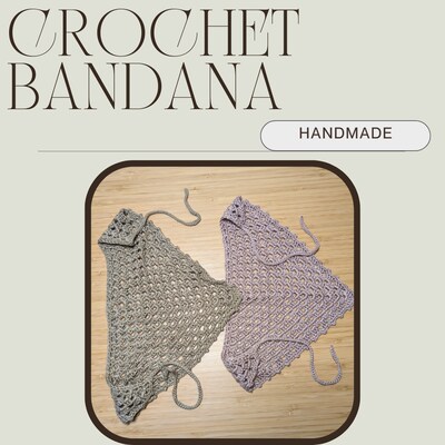 Cottagecore Crochet Bandana - image1